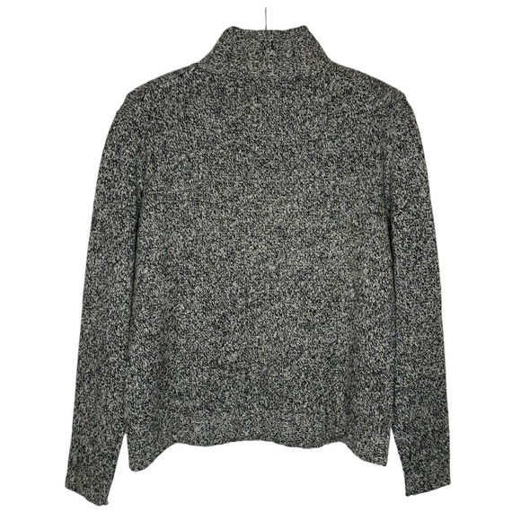 Karen Kane Marled Merino Wool Blend Gray Mock Neck Pullover Sweater Size L Warm - Picture 4 of 11